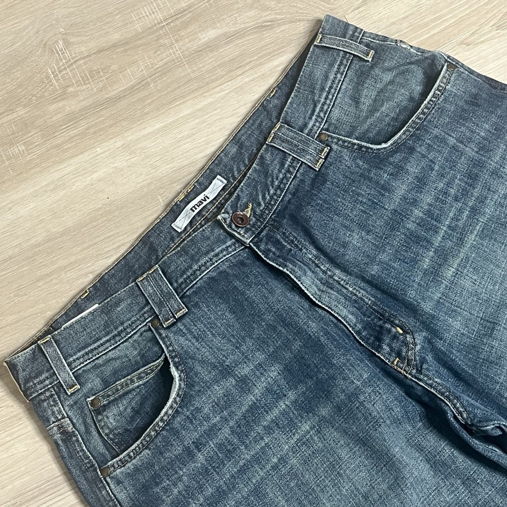 Mavi Jeans MAX Men's 38x32 Wide Leg Full Zip Fly Medium Wash Blue Denim